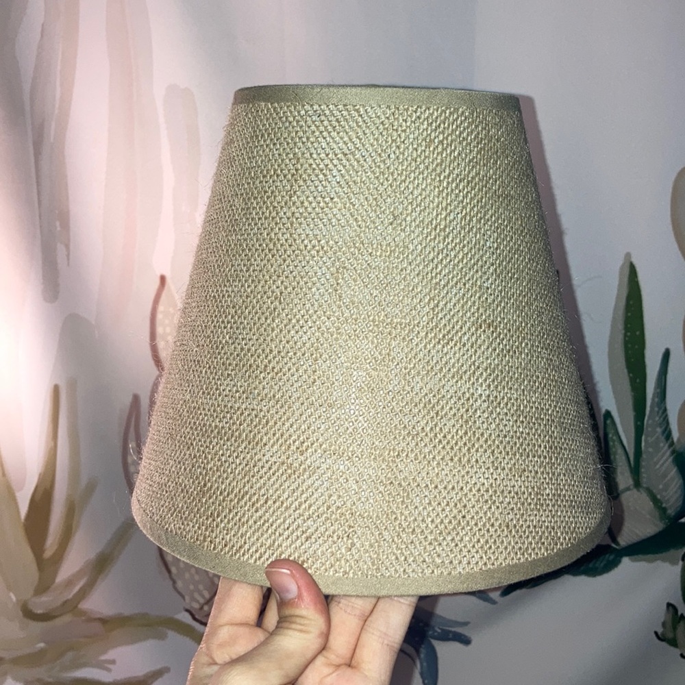 Small burlap lampshade